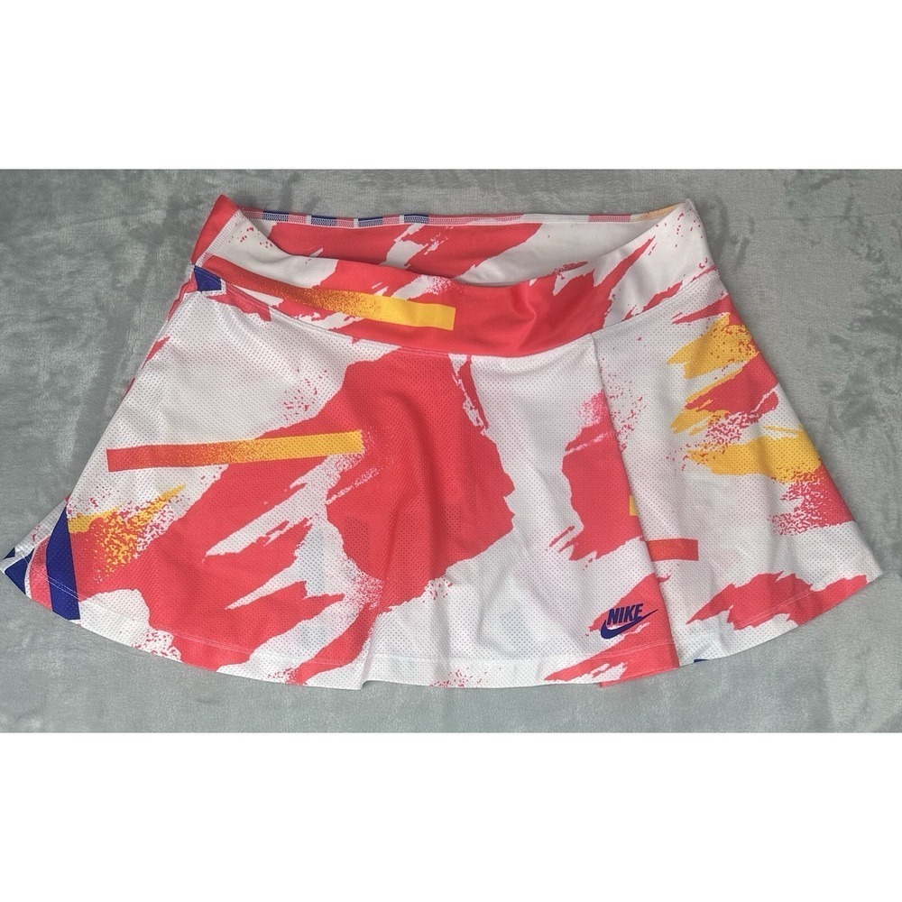 Nike Challenge Court Skort XL Standard Fit White Coral Tennis Pickleball Preppy